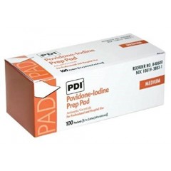 PVP Iodine Prep Pad Large 100 Pads / Box